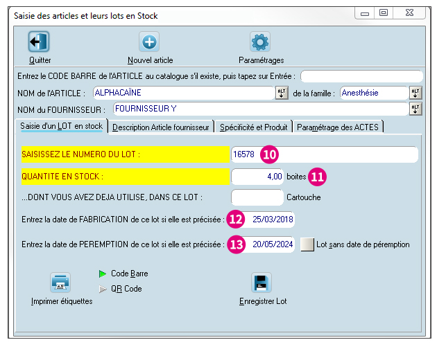 Cliquez sur Enregistrer lot et fermez la fenêtre